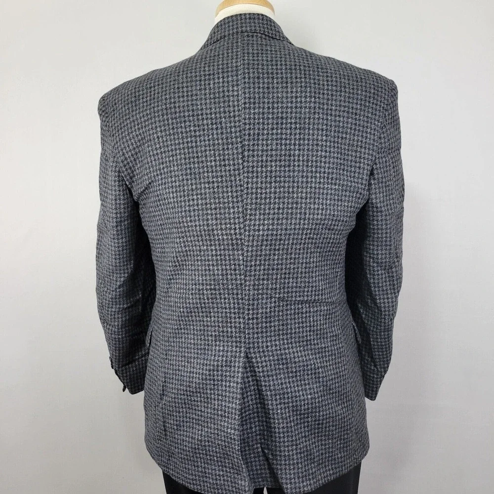 John Alexander Hart Marx Men's Tweed Sport Coat Blazer Two Button Navy Wool 38R‎